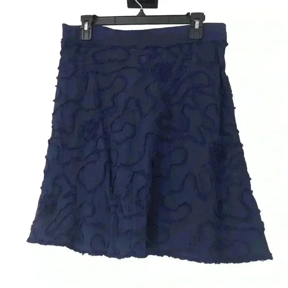 Max Studio Cotton A-Line Skirt Women’s M Knee Length Artsy Modest Drawstring - Picture 12 of 12